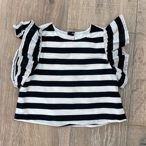 Size 3 - Janie and Jack black and white striped top